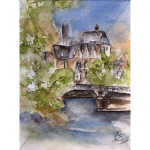 DIN A6 - watercolor - greeting card 